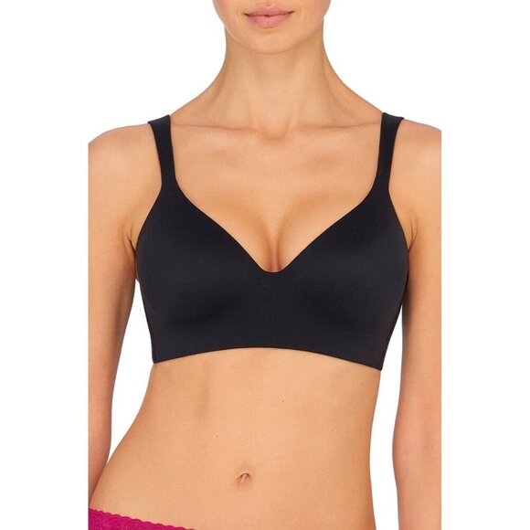 Natori Bra Women's Black Wire Free Wireless Contour Bra Size 34DD - Picture 1 of 10